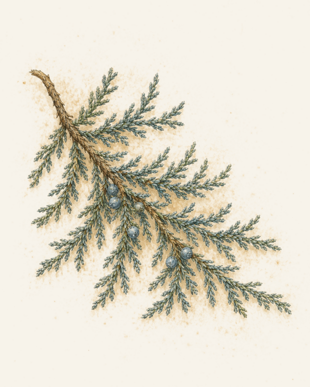 Creeping Juniper botanical illustration