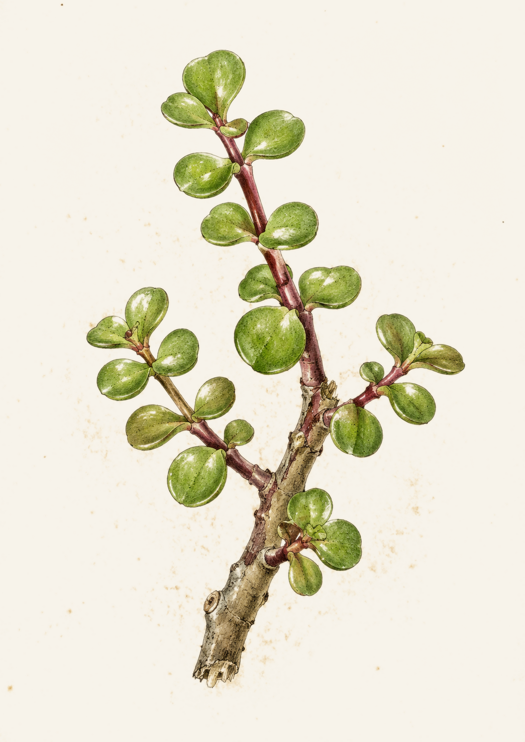 Dwarf Jade botanical illustration