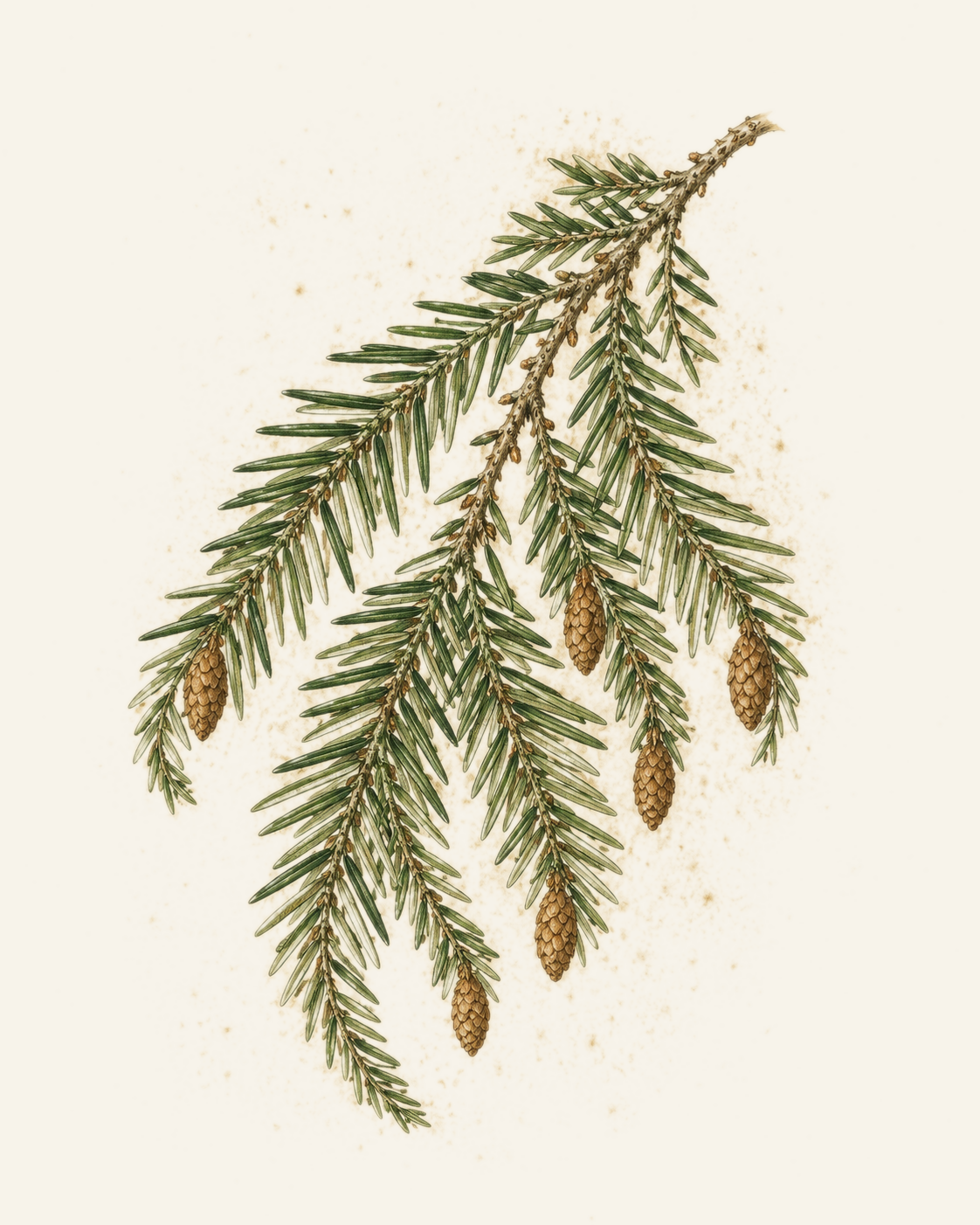 Western Hemlock botanical plate
